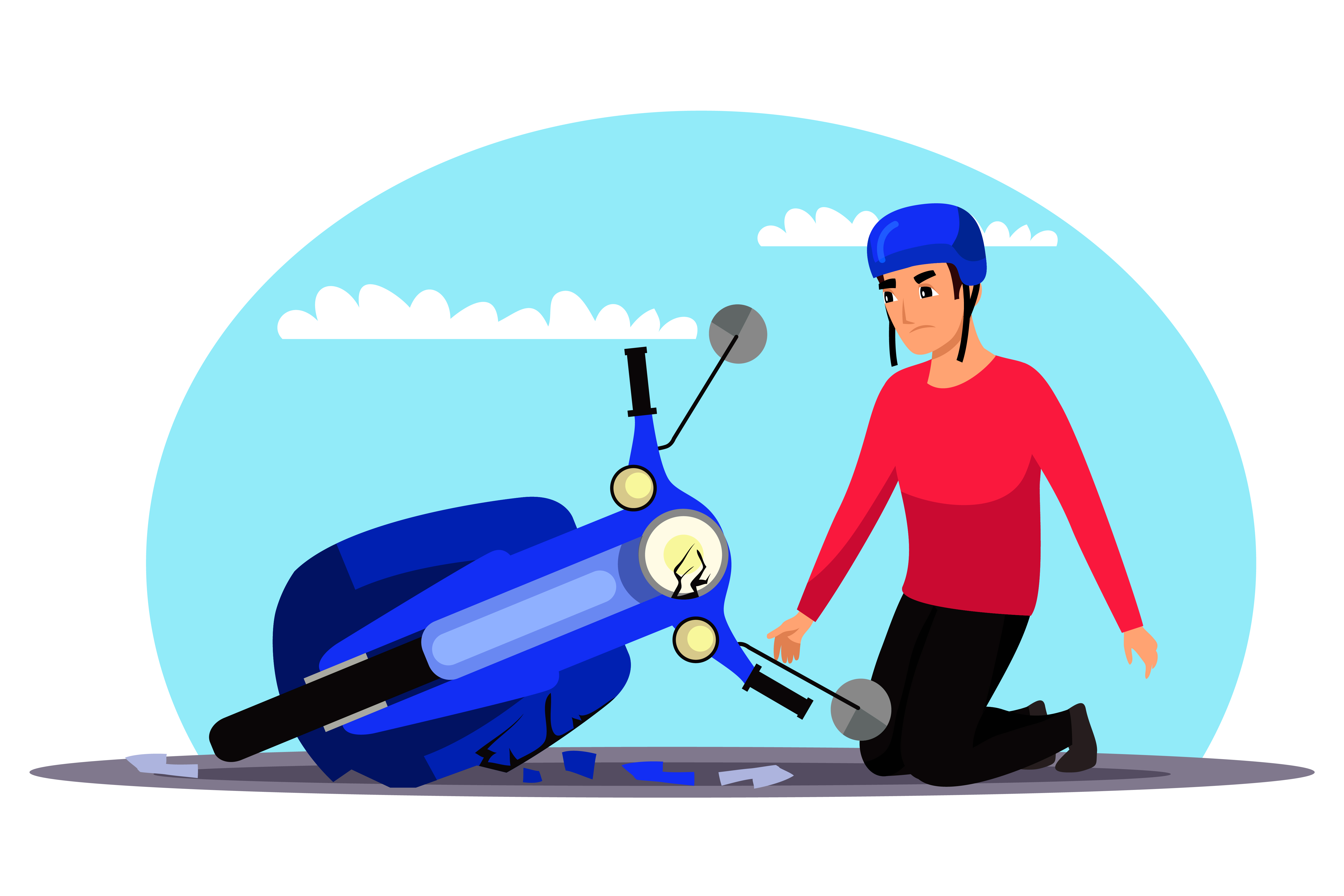 Trafik kazası sonrası hasar görüntüsü - Sigortasız sürücünün mali sorumluluğu